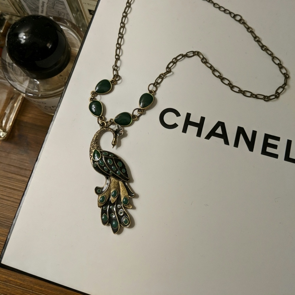 Peacock necklace
